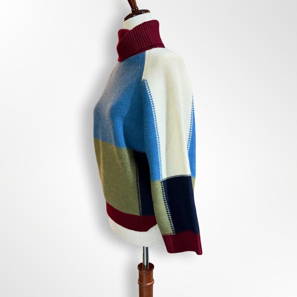 See by Chloé Multicolor Patchwork Turtleneck Swea… - image 4